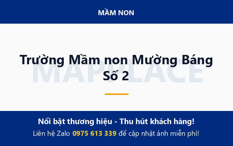 Trường Mầm non Mường Báng Số 2
