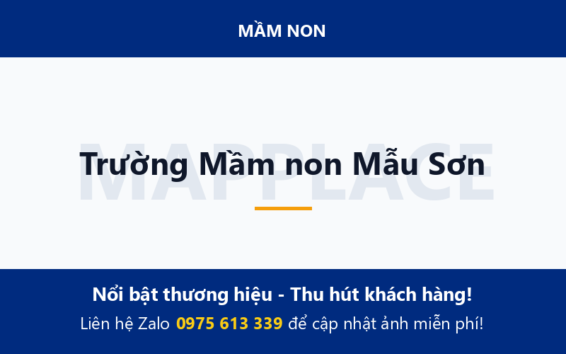 Trường Mầm non Mẫu Sơn