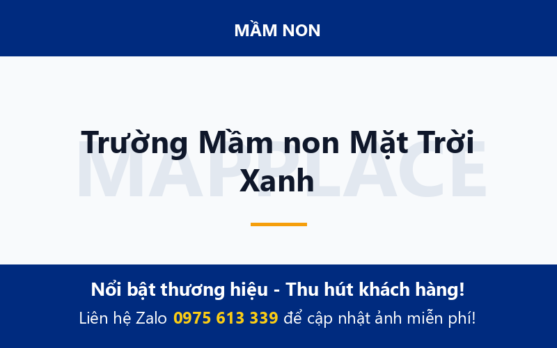 Trường Mầm non Mặt Trời Xanh