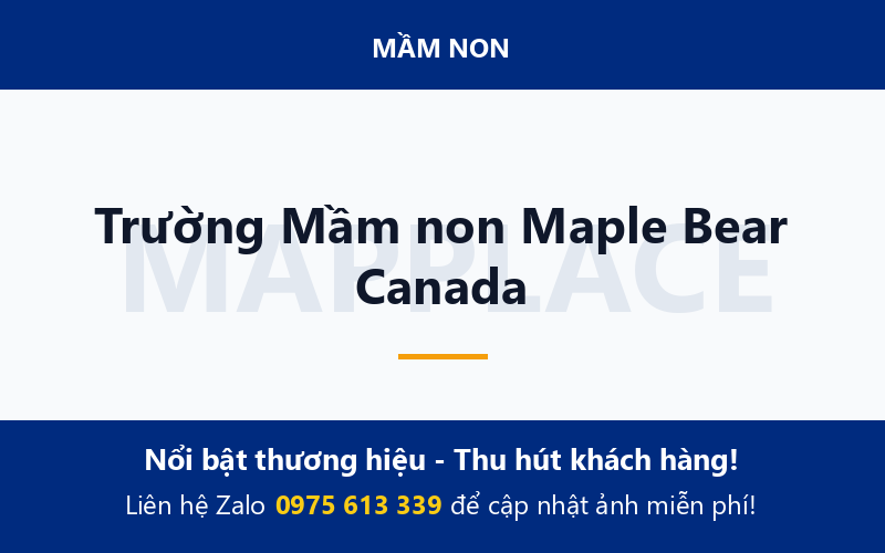 Trường Mầm non Maple Bear Canada