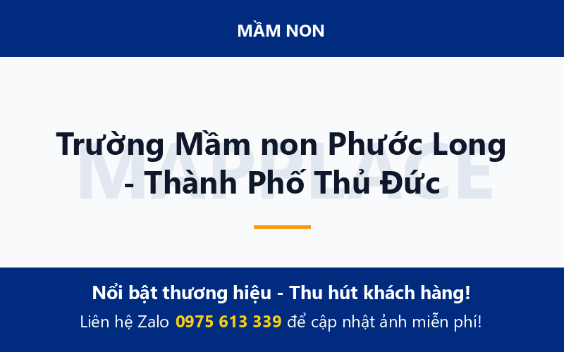 Trường Mầm non Phước Long - Thành Phố Thủ Đức