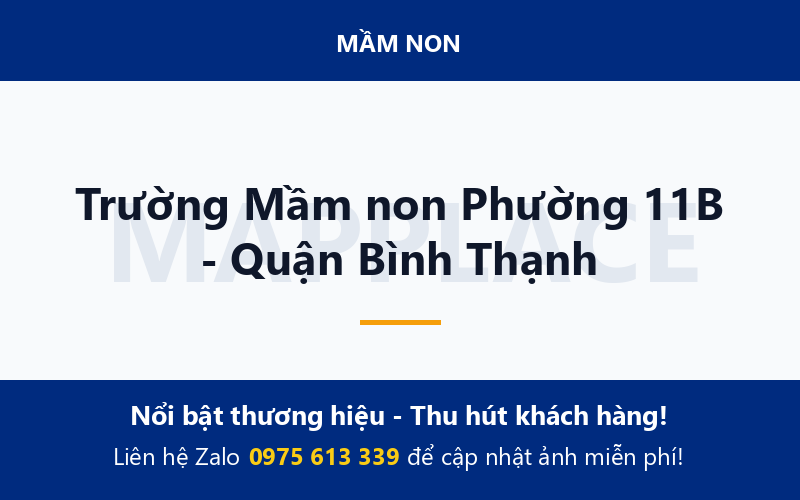 Trường Mầm non Phường 11B - Quận Bình Thạnh