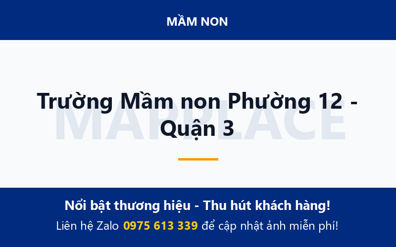 Trường Mầm non Phường 12 - Quận 3