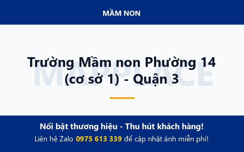 Trường Mầm non Phường 14 (cơ sở 1) - Quận 3