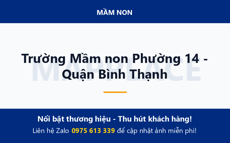 Trường Mầm non Phường 14 - Quận Bình Thạnh
