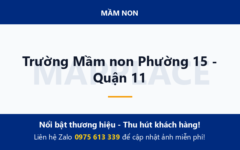 Trường Mầm non Phường 15 - Quận 11