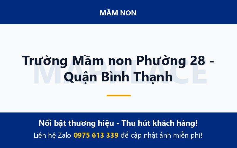 Trường Mầm non Phường 28 - Quận Bình Thạnh