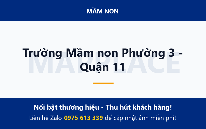 Trường Mầm non Phường 3 - Quận 11