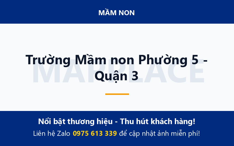 Trường Mầm non Phường 5 - Quận 3
