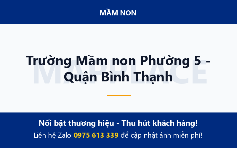 Trường Mầm non Phường 5 - Quận Bình Thạnh