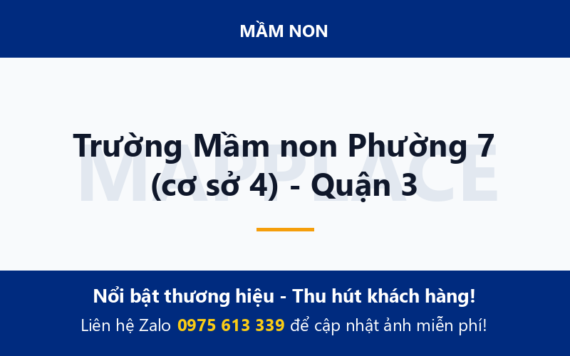 Trường Mầm non Phường 7 (cơ sở 4) - Quận 3