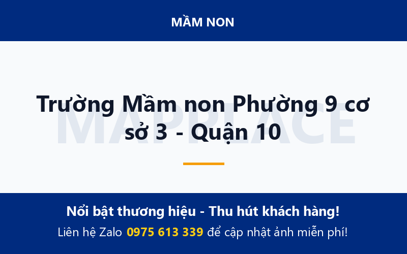 Trường Mầm non Phường 9 cơ sở 3 - Quận 10