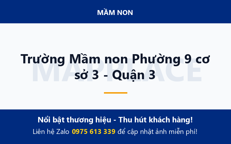 Trường Mầm non Phường 9 cơ sở 3 - Quận 3