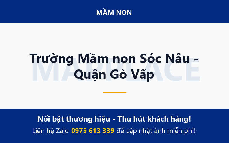 Trường Mầm non Sóc Nâu - Quận Gò Vấp