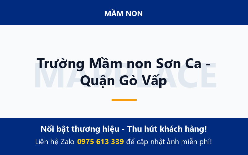 Trường Mầm non Sơn Ca - Quận Gò Vấp