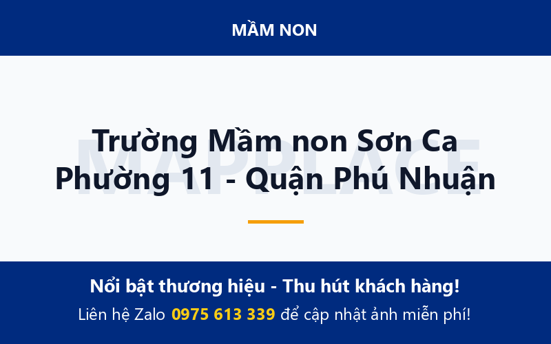 Trường Mầm non Sơn Ca Phường 11 - Quận Phú Nhuận