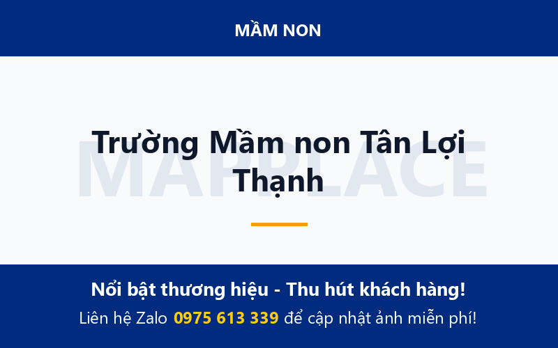 Trường Mầm non Tân Lợi Thạnh