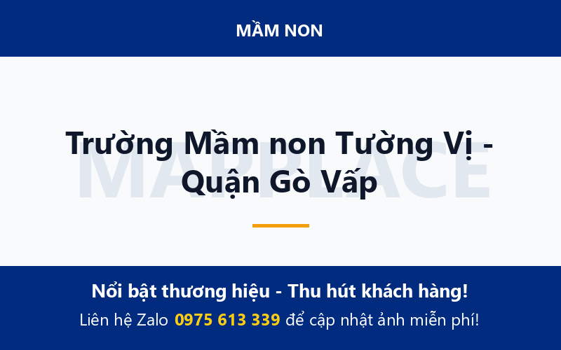 Trường Mầm non Tường Vị - Quận Gò Vấp