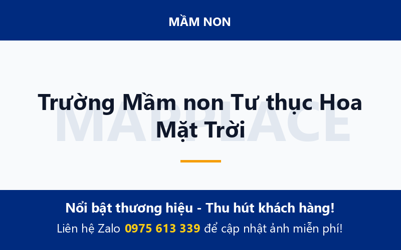 Trường Mầm non Tư thục Hoa Mặt Trời