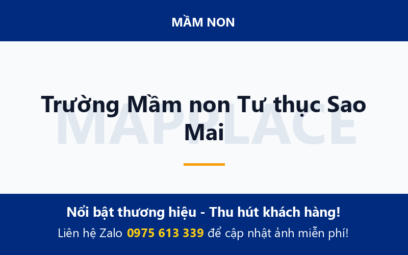 Trường Mầm non Tư thục Sao Mai