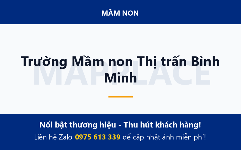 Trường Mầm non Thị trấn Bình Minh