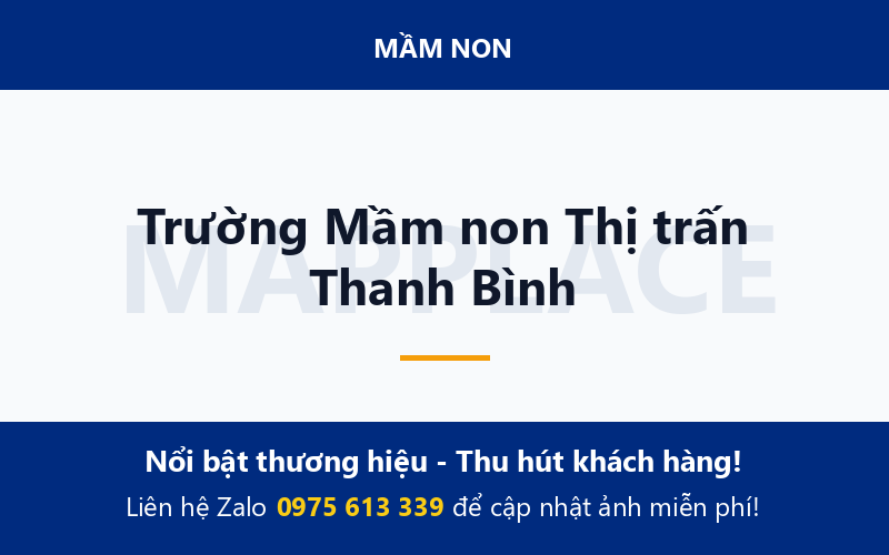 Trường Mầm non Thị trấn Thanh Bình