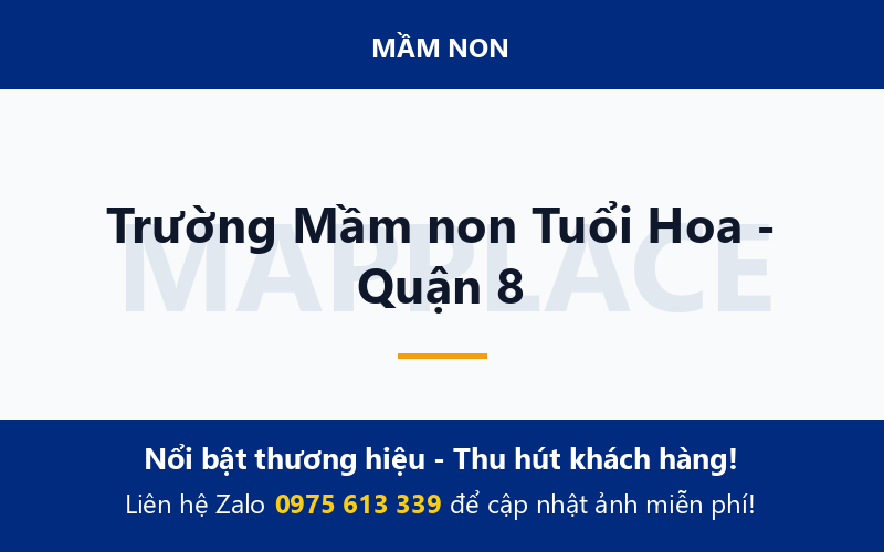 Trường Mầm non Tuổi Hoa - Quận 8