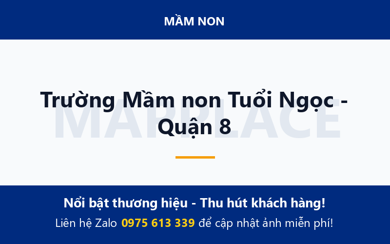 Trường Mầm non Tuổi Ngọc - Quận 8