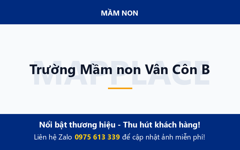Trường Mầm non Vân Côn B
