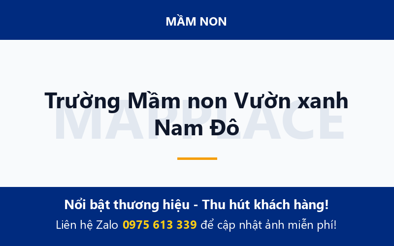 Trường Mầm non Vườn xanh Nam Đô