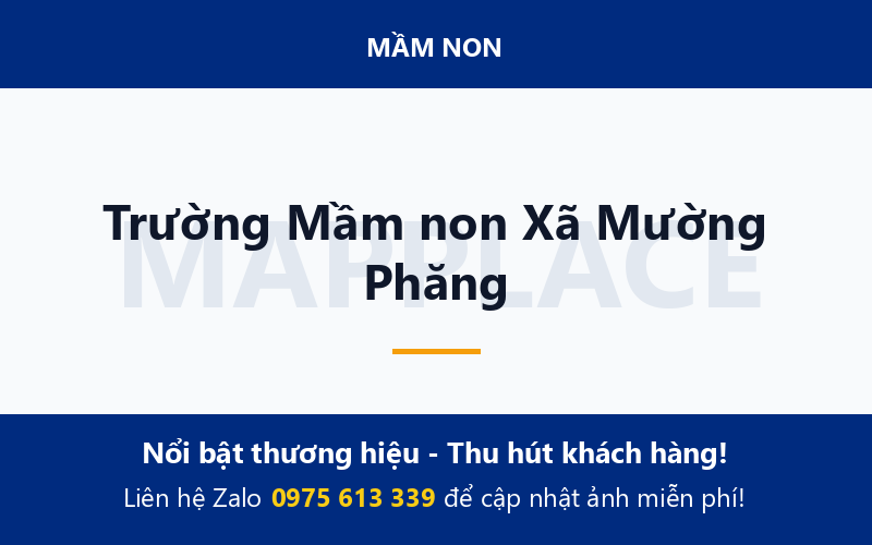 Trường Mầm non Xã Mường Phăng