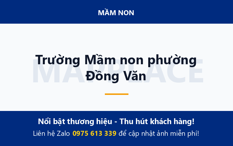Trường Mầm non phường Đồng Văn