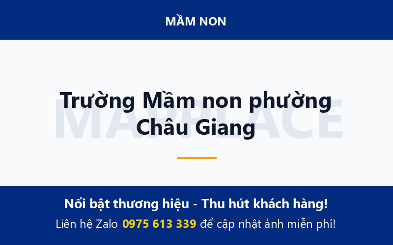 Trường Mầm non phường Châu Giang