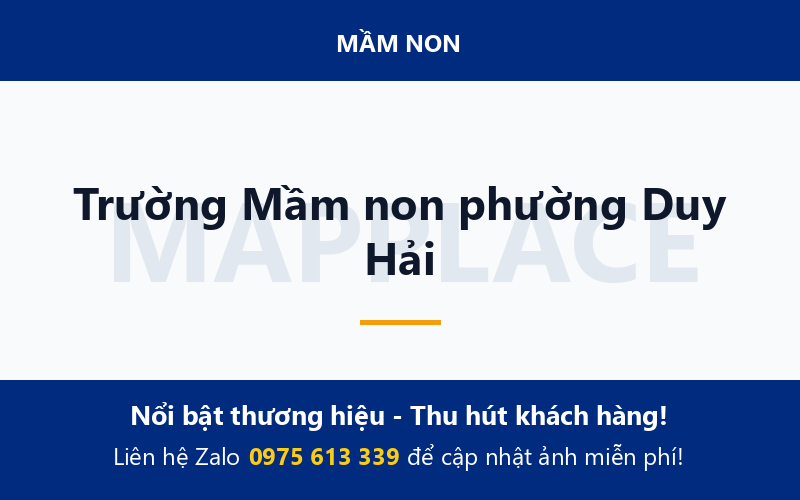 Trường Mầm non phường Duy Hải