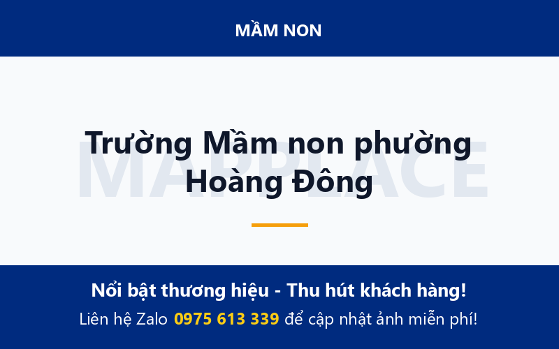 Trường Mầm non phường Hoàng Đông
