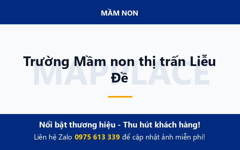 Trường Mầm non thị trấn Liễu Đề