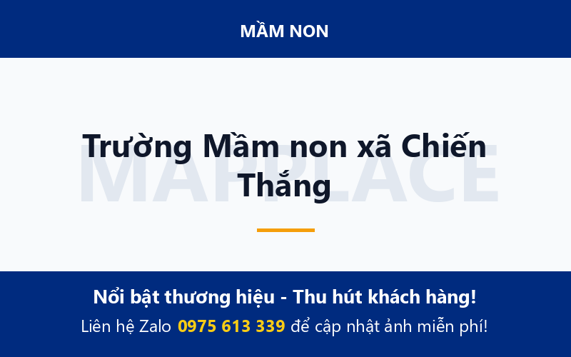 Trường Mầm non xã Chiến Thắng