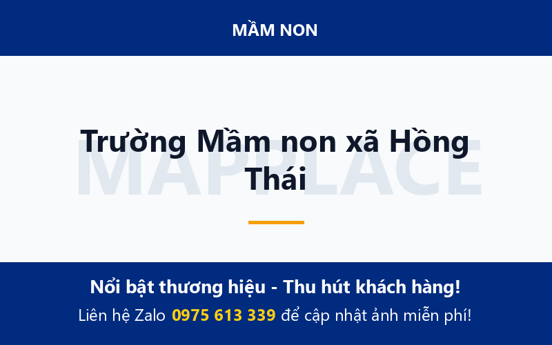 Trường Mầm non xã Hồng Thái