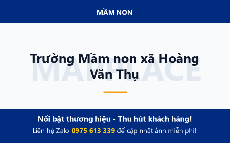 Trường Mầm non xã Hoàng Văn Thụ