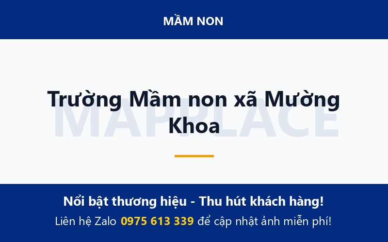 Trường Mầm non xã Mường Khoa