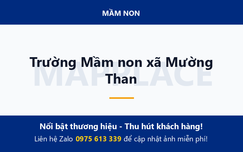 Trường Mầm non xã Mường Than