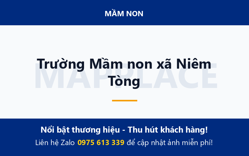 Trường Mầm non xã Niêm Tòng