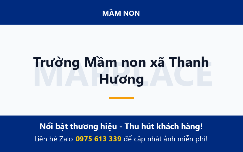 Trường Mầm non xã Thanh Hương