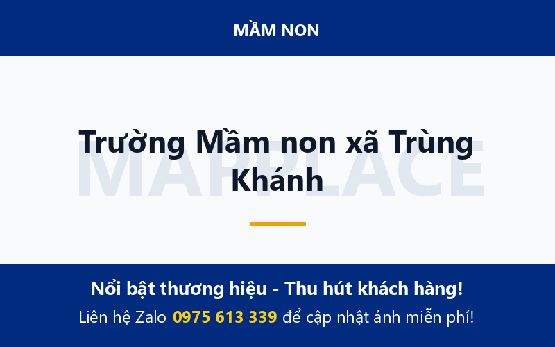 Trường Mầm non xã Trùng Khánh