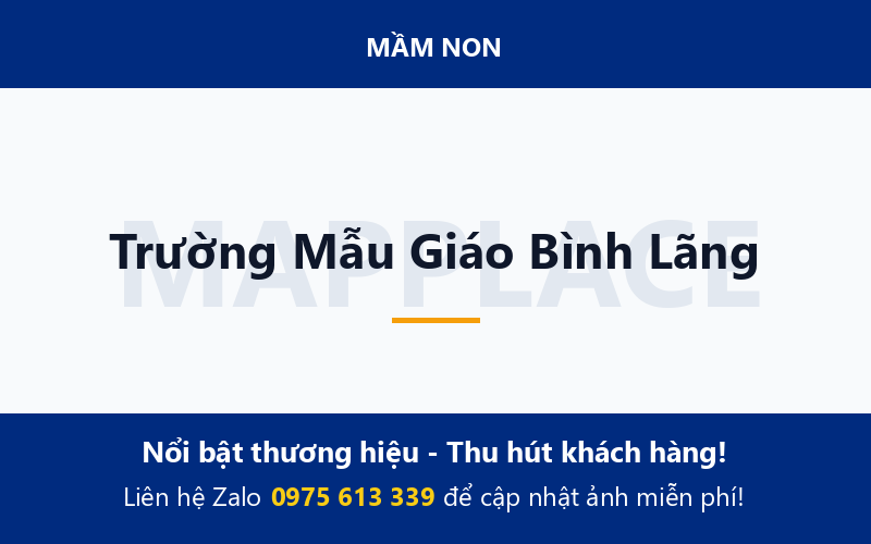 Trường Mẫu Giáo Bình Lãng