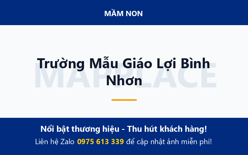 Trường Mẫu Giáo Lợi Bình Nhơn