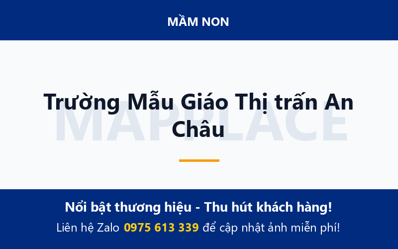 Trường Mẫu Giáo Thị trấn An Châu