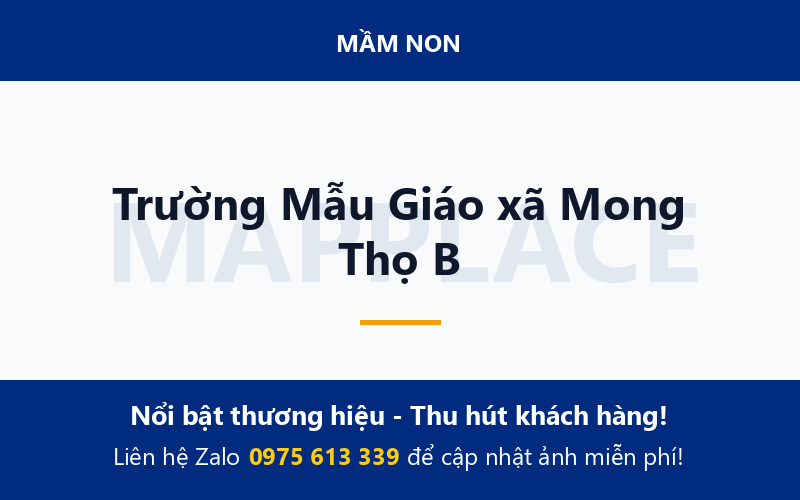 Trường Mẫu Giáo xã Mong Thọ B