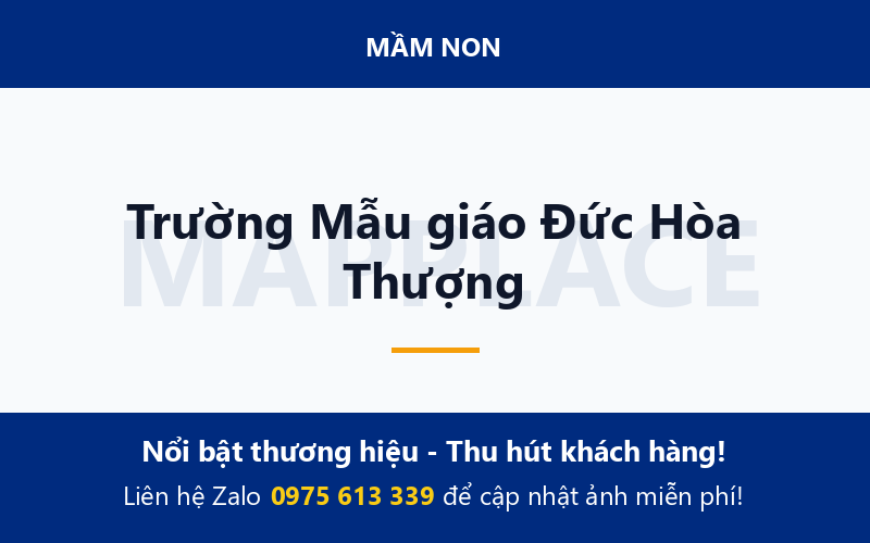 Trường Mẫu giáo Đức Hòa Thượng