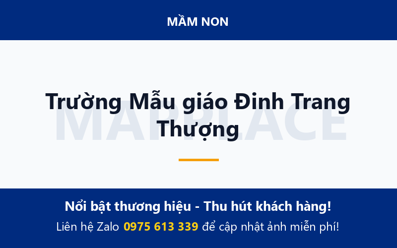 Trường Mẫu giáo Đinh Trang Thượng